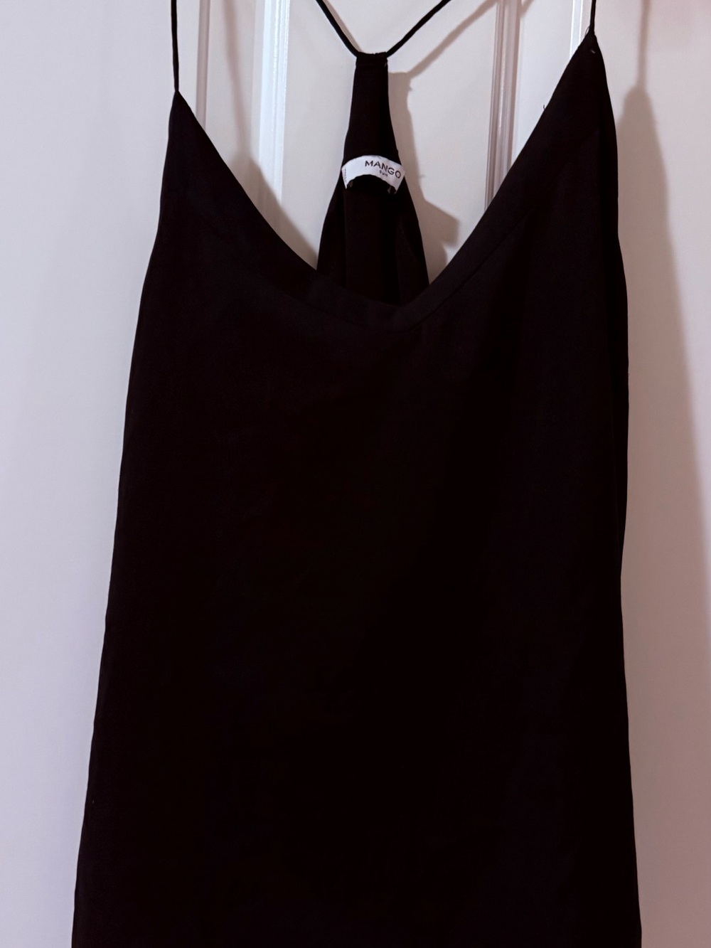 Mango Black Slim-Strap Camisole
